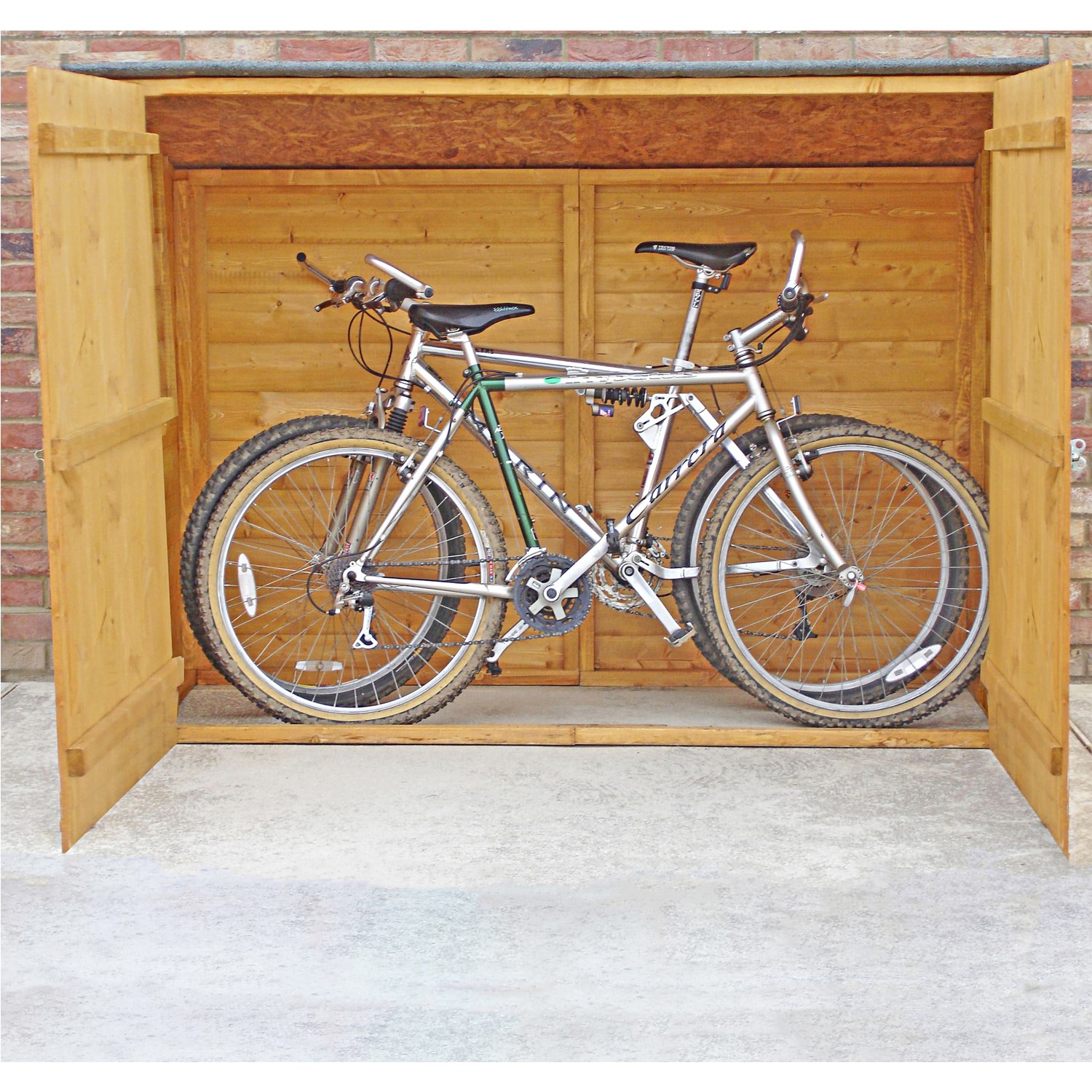 Read more about Shire pent roof double door bike store